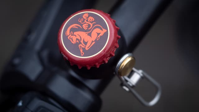 Fahrradklingel mit Kronkorken