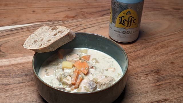 Perfekt für kalte Tage: Lohikeitto & Bier